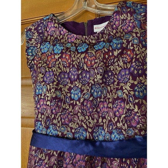 AMERICAN GIRL Retired 2017 FANCY HOLIDAY DRESS Size 8 Embroidered Party Matching - Picture 3 of 9